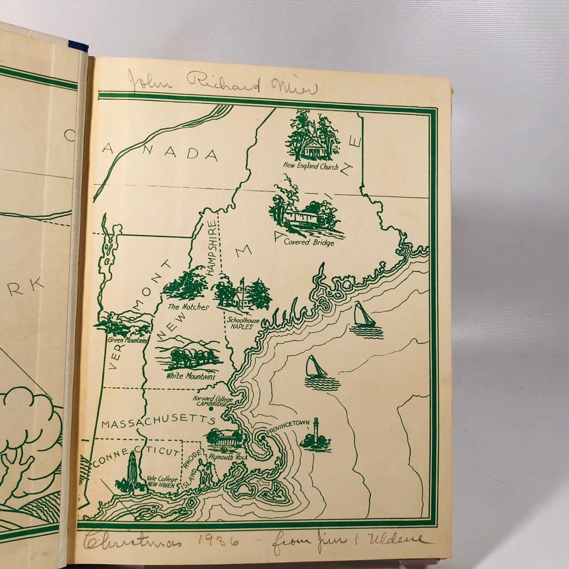 Little John of New England The Children of America Series by Madeline Brandeils  A Vintage Children's Book 1936 First Edition