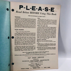 I&T Shop Service Flat Rate Manual No O-15 Oliver 1962