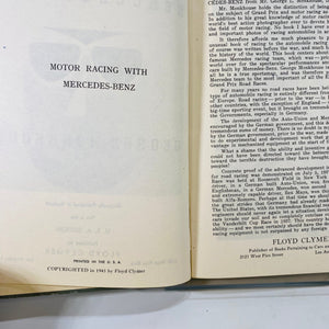 Motor Racing with Mercedes-Benz by George Monkhouse 1945 published by Floyd Clymer