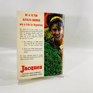 Jacques 1972 Field Shelling Trials by The Jacques Seed Company Vintage Pamphlet
