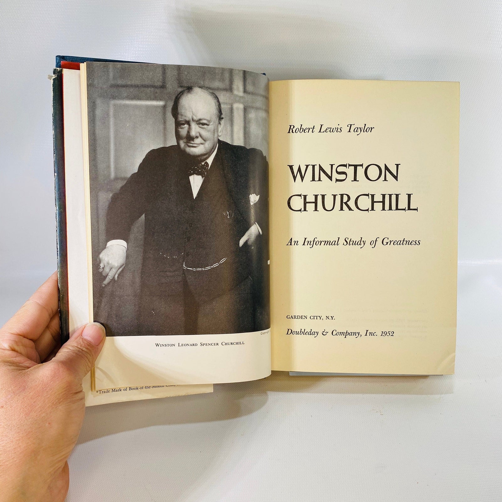 Winston Churchill An Informal Study of Greatness by Robert Lewis Taylor 1952 Vintage Book