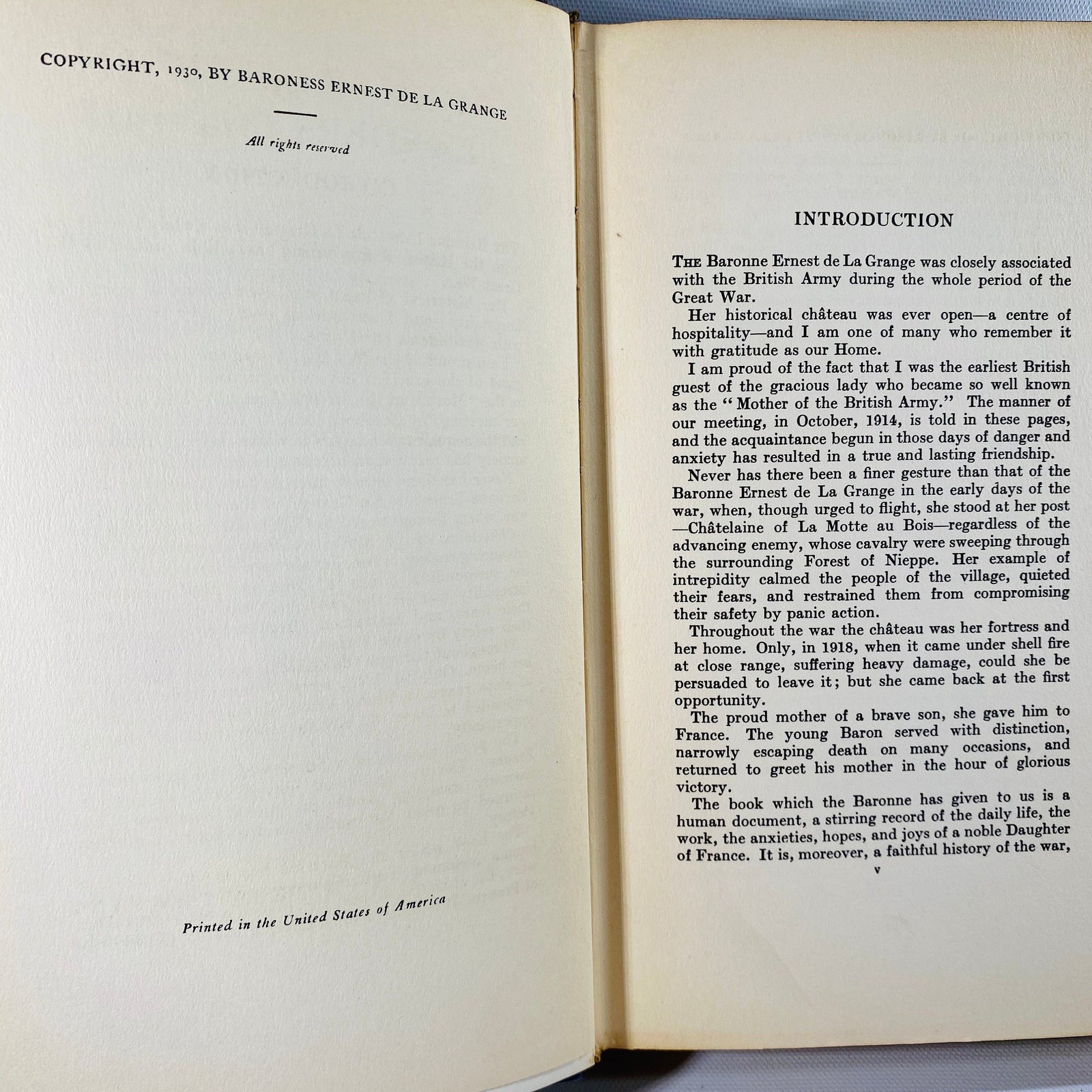 Open House in Flanders by Baroness Ernest Del La Grange 1930 Vintage Book