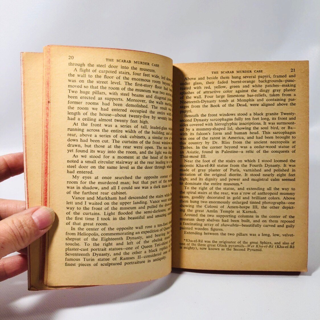 Vintage Paperback Graphic Mystery Classic The Scarab Murder Case by S.S. Van Dine 1954