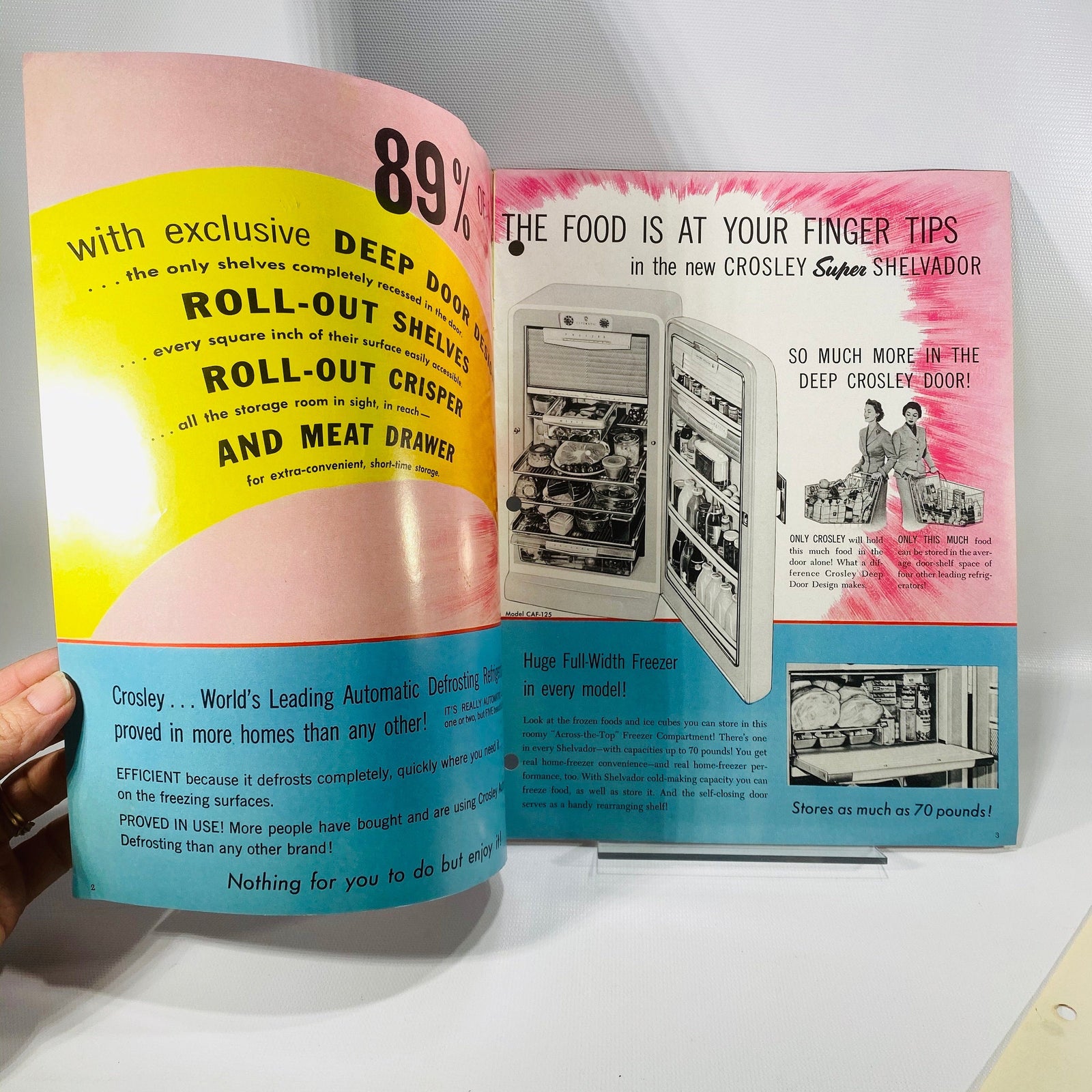 Advertising Pamphlet for Crosby Super Shelvador Refrigerator by The Crosley Appliance and Electronics Division 1953