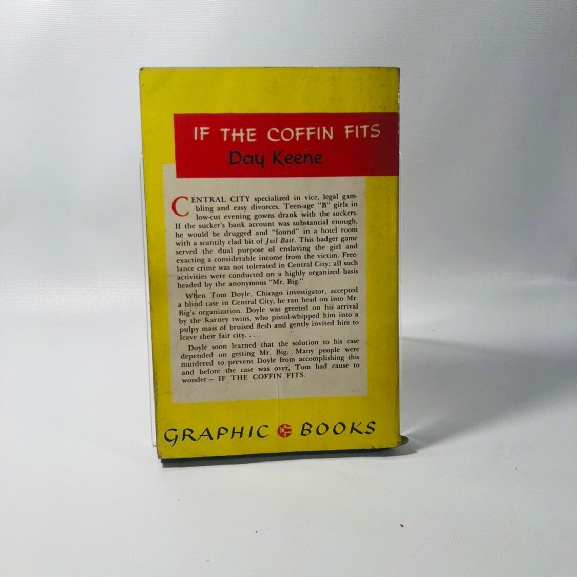 Vintage Paperback If the Coffin Fits by Day Keene An Graphic Original 1952