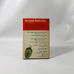 Vintage Paperback Graphic Mystery Classic The Scarab Murder Case by S.S. Van Dine 1954