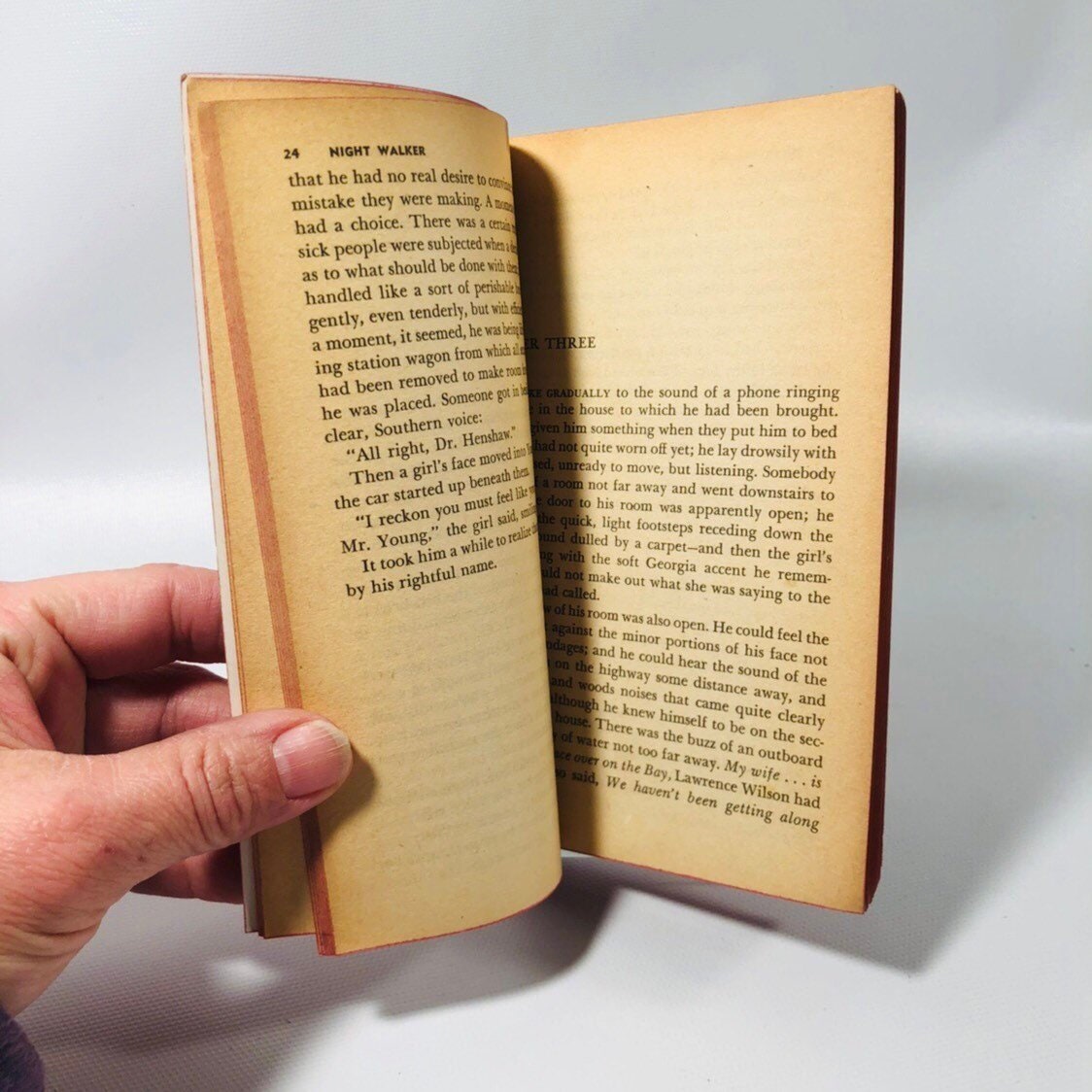 Vintage Paperback Night Walker by Donald Hamilton 1954 First Edition Cover Painting by Carl Boberetz Dell Book Number 27