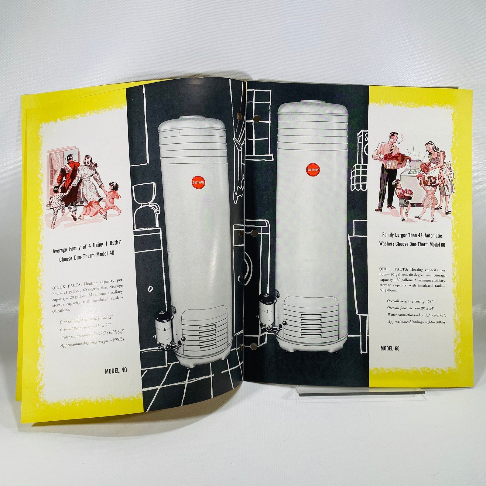 Advertising Pamphlet for Duo-Therm Fuel Oil Water Heaters by The Motor Wheel Corp of Lansing Michigan 1948