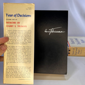 Memoirs of Harry S. Truman Volume One A Year of Decisions 1955 Two Years of Trial and Hope 1956 Double Day & Company Vintage Book