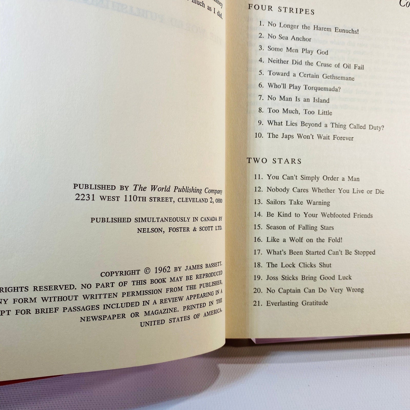 Harm's Way by James Bassett 1962 Vintage Book