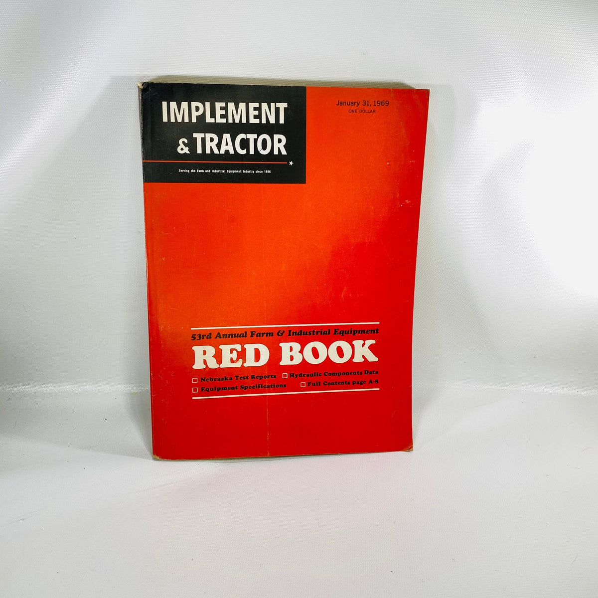 Implement &amp; Tractor 53rd Annual Red Book cover, January 31, 1969