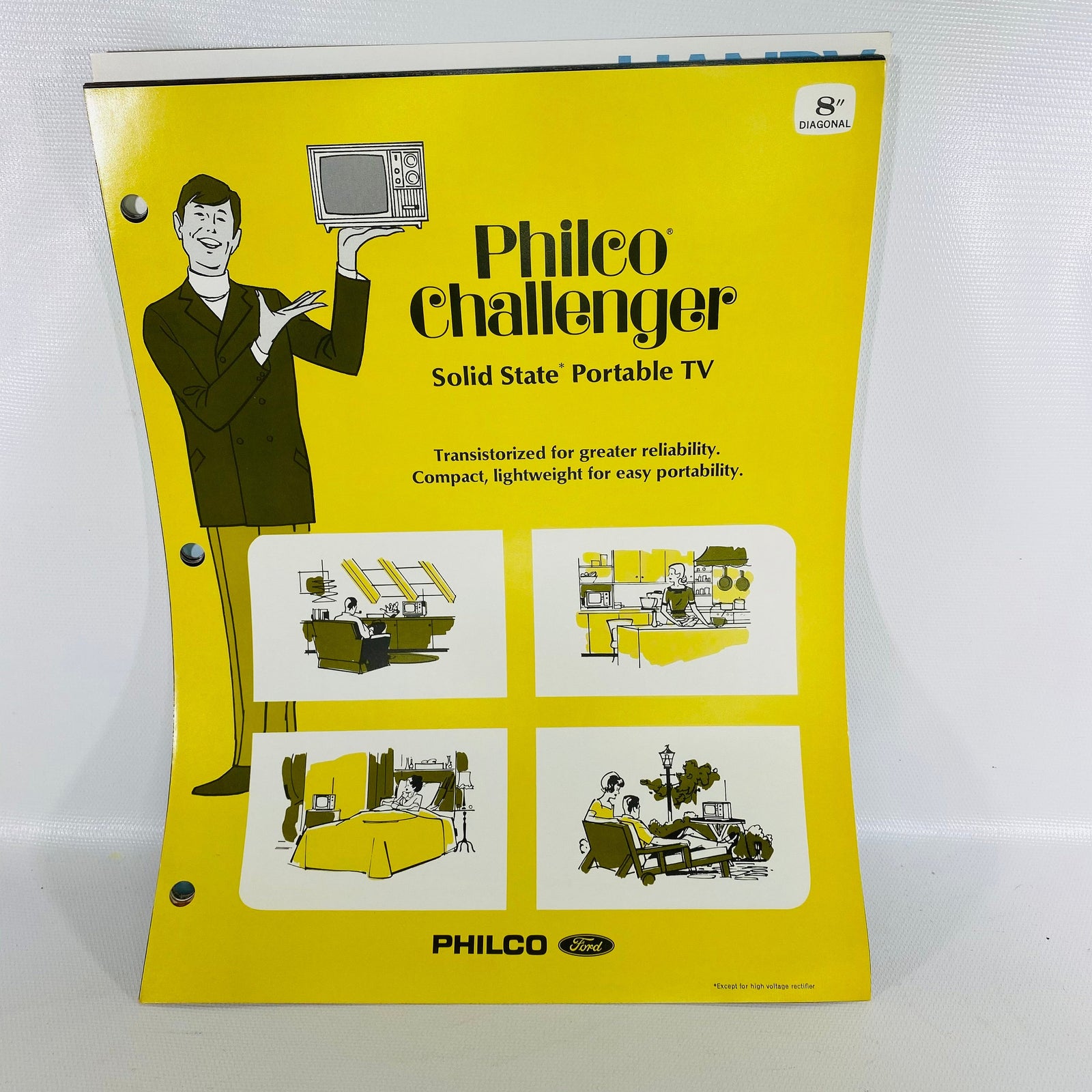 Philco Challenger Solid State Portable Tv Vintage Handbook Philco-Ford Corporation