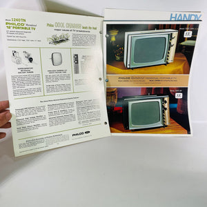Philco Challenger Solid State Portable Tv Vintage Handbook Philco-Ford Corporation