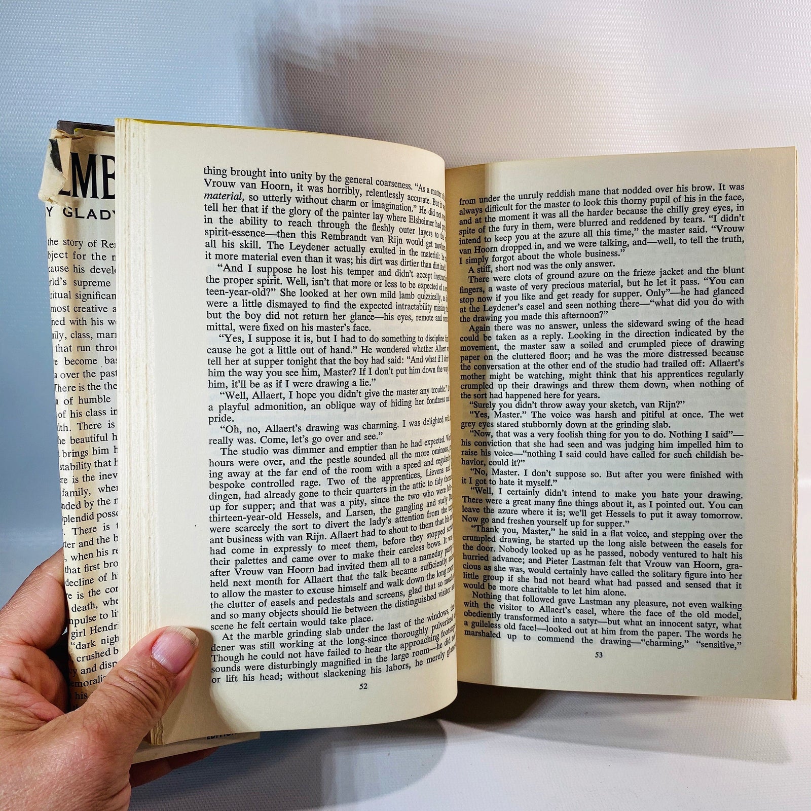 Rembrandt A Novel by Gladys Schmitt 1961