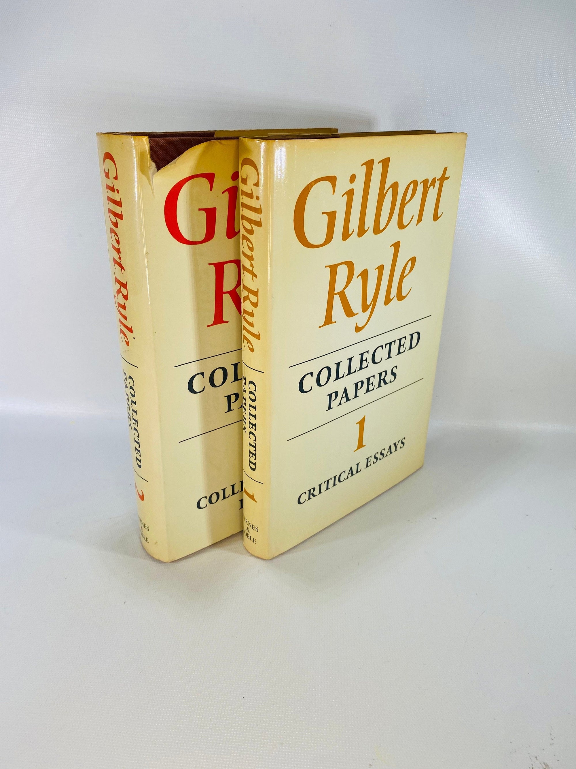 Gilbert Ryle Collected Papers Volume One: Critical essays and Volume Two Collected Essays 1971 Barnes & Noble Vintage Book