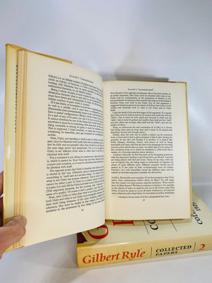 Gilbert Ryle Collected Papers Volume One: Critical essays and Volume Two Collected Essays 1971 Barnes & Noble Vintage Book