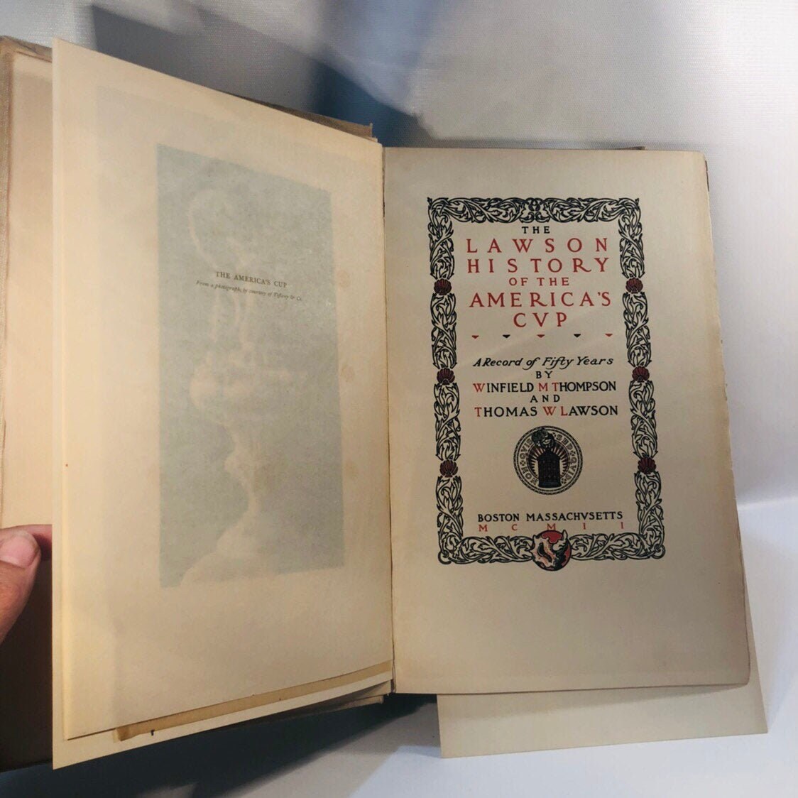 Lawson History of the America's Cup by Thomas Lawson 1902 Limited Edition 274 of 300