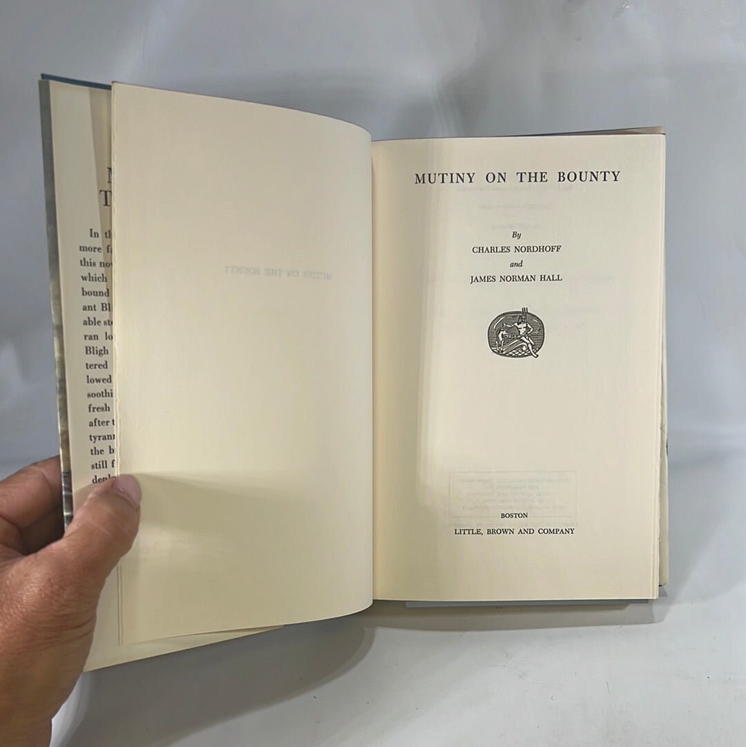 Mutiny on the Bounty by Charles Nordhoff 1960 Little Brown and Company Vintage Book