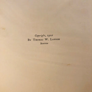 Lawson History of the America's Cup by Thomas Lawson 1902 Limited Edition 274 of 300 Vintage Book