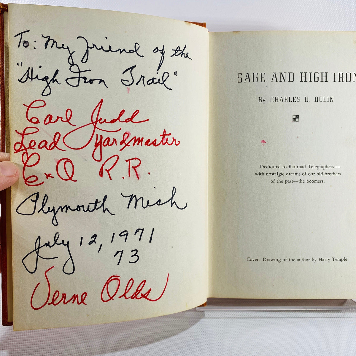 Sage and High Iron by Charles D. Dulin 1951 A Book of Railroad Poems Vintage Book