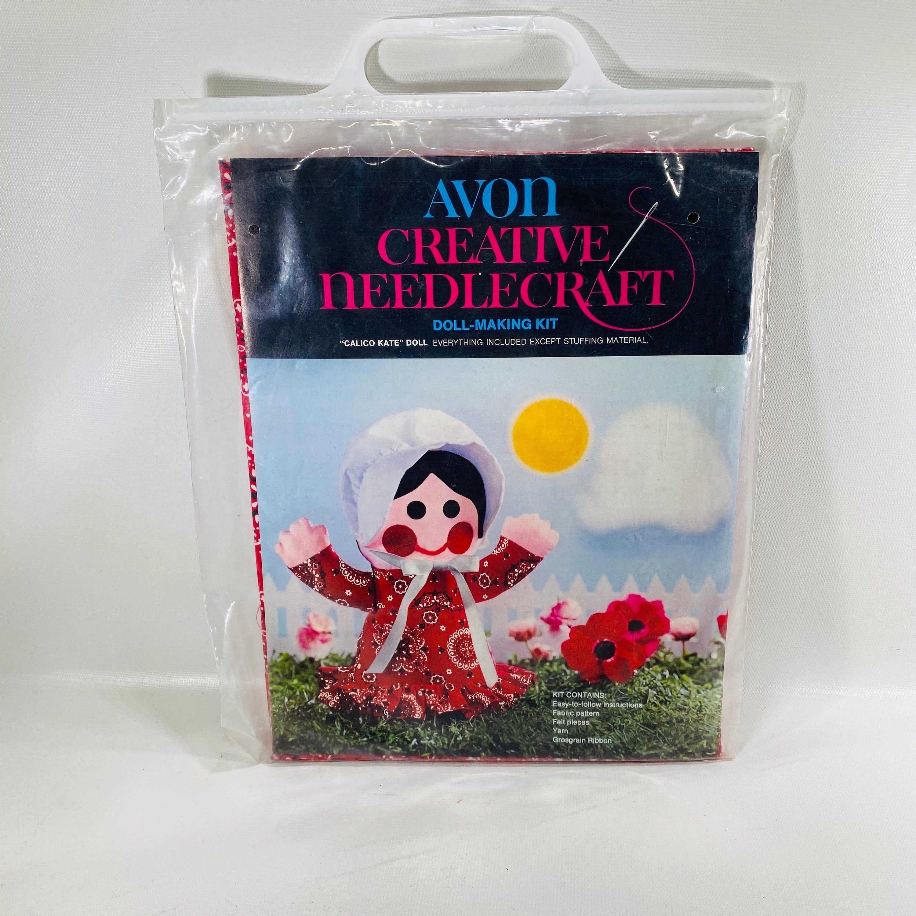 Avon Creative Needlecraft Doll-Making Kit Calico Kate Doll - Reading Vintage