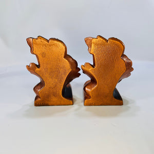 Pair of Pine Cone on Tree Branch Bookends Vintage Stamped PMC 86