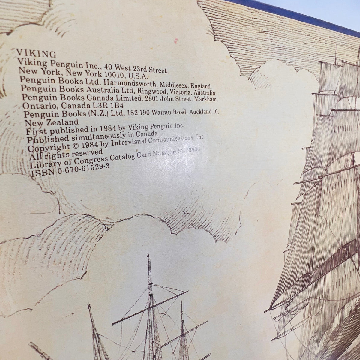 Sailing Ships by Ron van der Meer 6 Three Dimensional Illustration of Sailing Ships 1984 Viking Penguin Inc