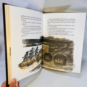 Of Mice and Men by John Steinbeck 1977 Vintage Classic Easton Press Color Illustrations Leather Bound Collectable Book Gold Gilt Pages