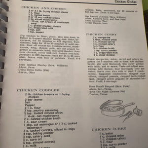 The Panhellenic Cookbook Meats recipes from Sorority members & the Montgomery Panhellenic 1968 with recipes found inside