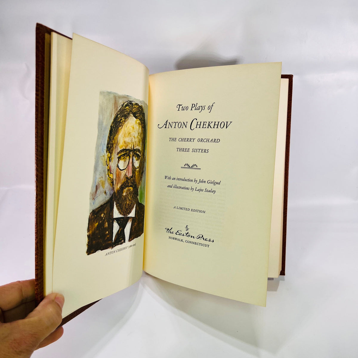 Anton Chekhov Two Plays The Cherry Orchard Three Sisters 1977 Vintage Easton Press Leather Bound Book Gold Gilt Pages