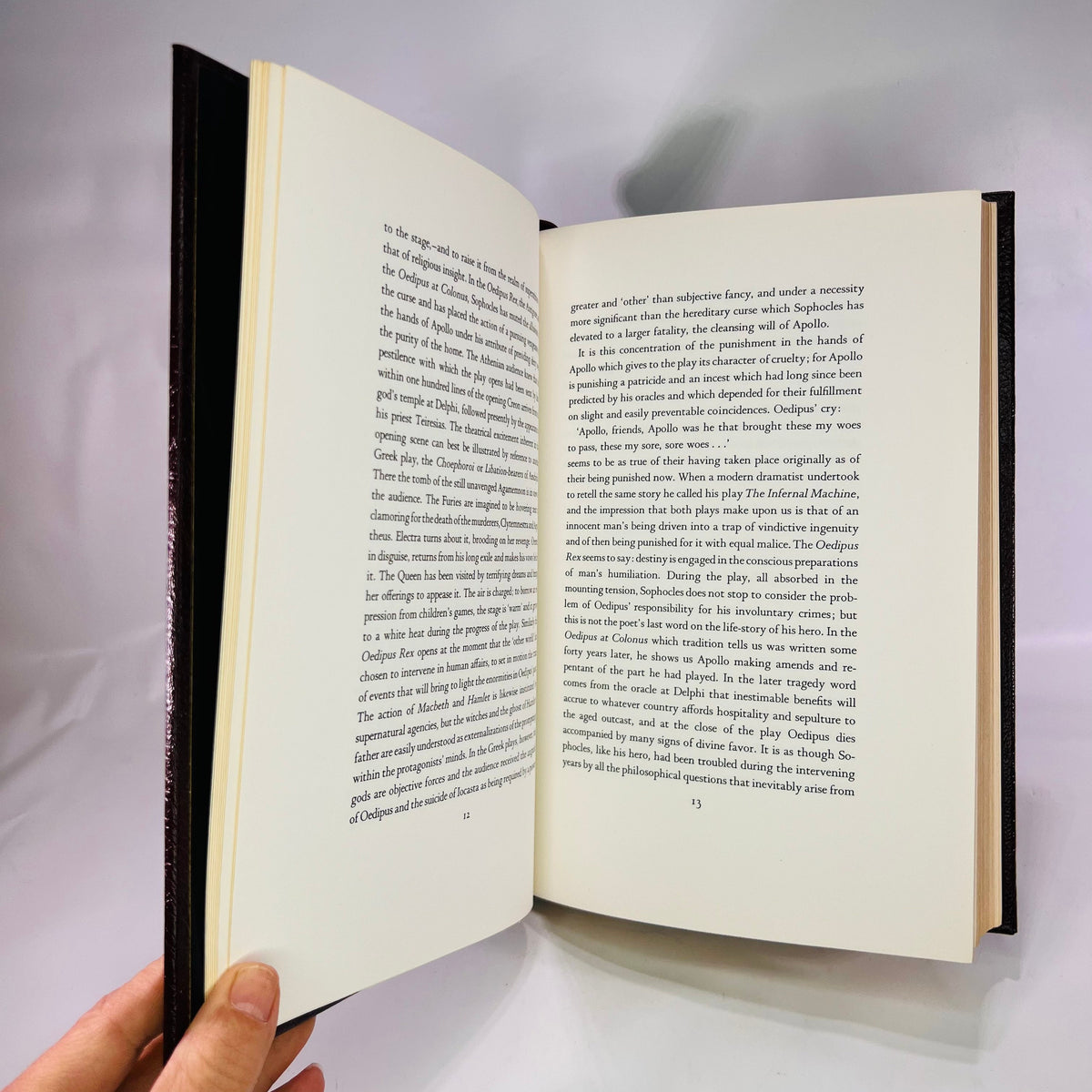 Oedipus the King by Sophocles translated by Francis Storr 1980 Vintage Classic Easton Press Collectable Leather Bound Book Gold Gilt Pages