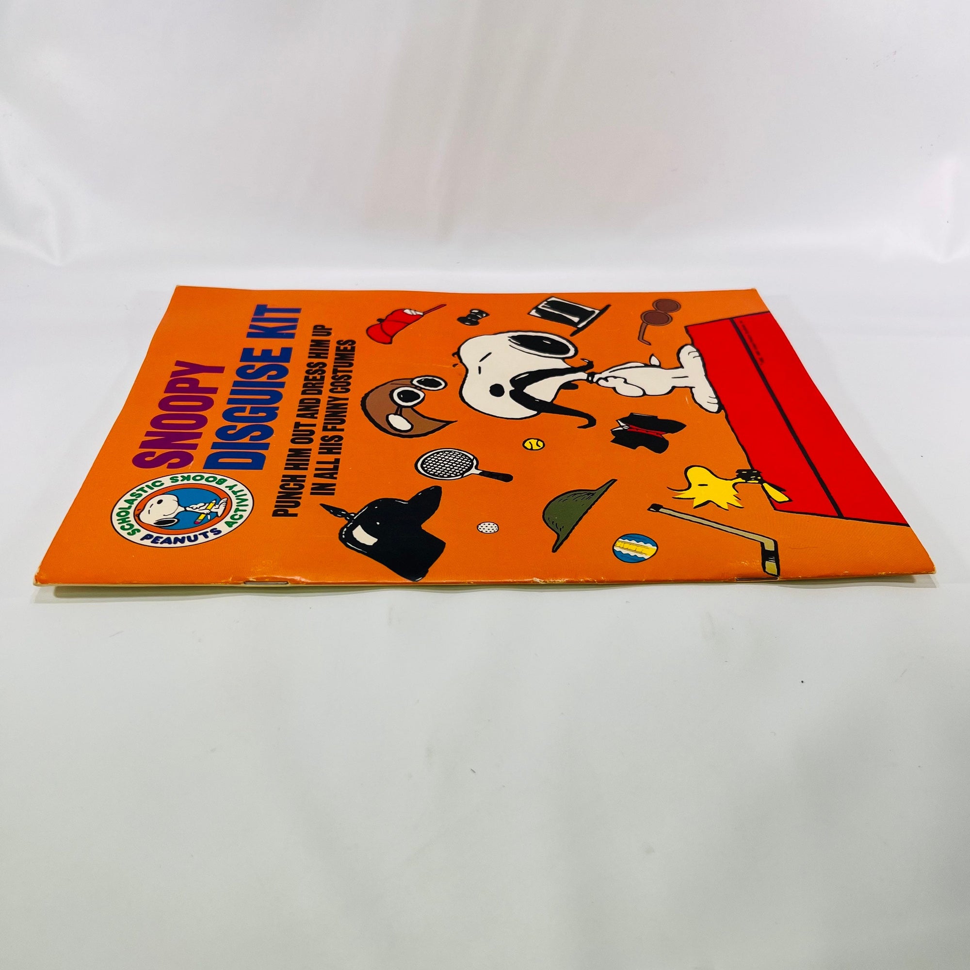 Snoopy Disguise Kit Vintage Peanuts Punch Him Out Paper Doll Activity Funny Costumes Scholastic Books 1982 United Feature  Syndicate Inc