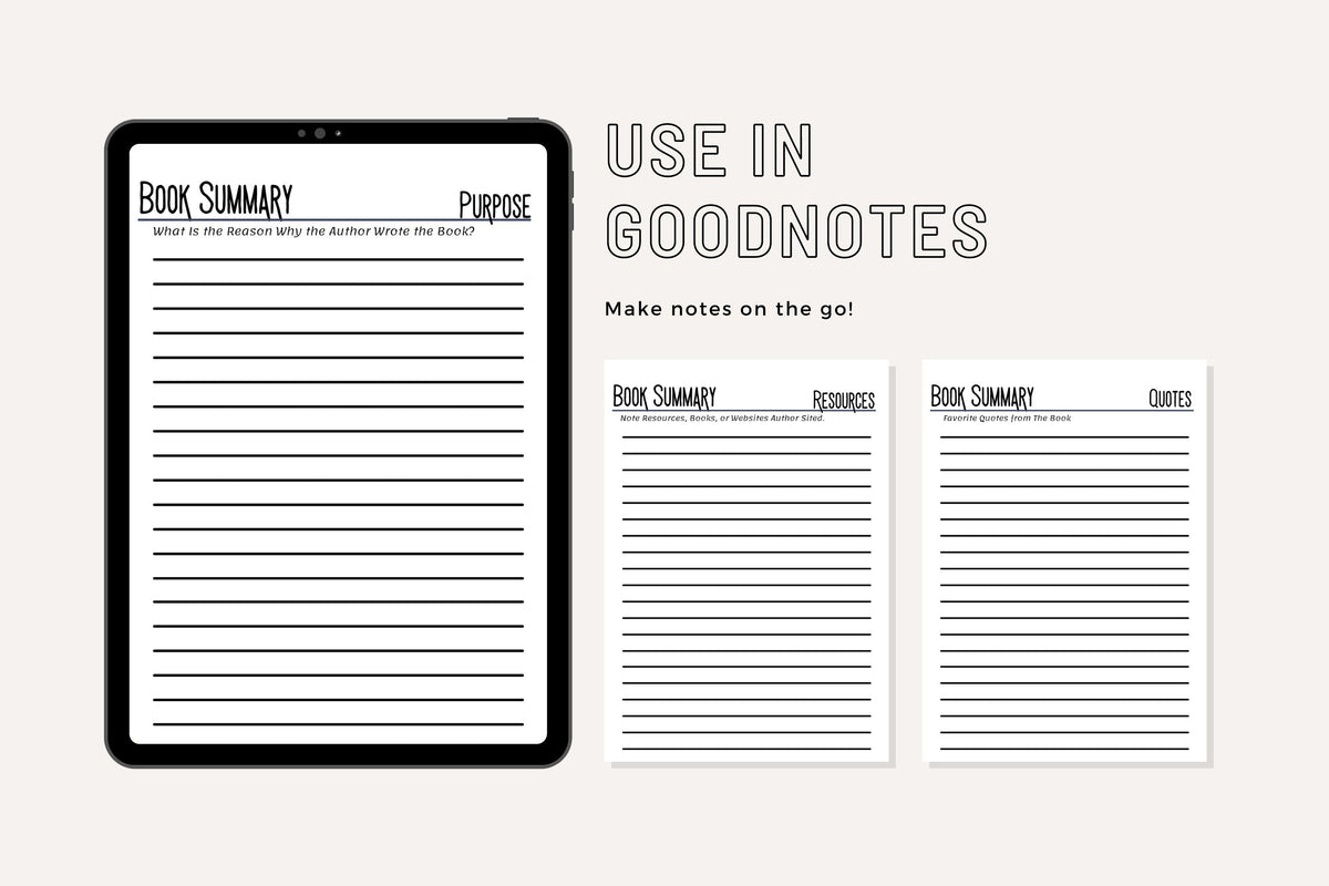 Book Review & Summary Template System Basic Writing Prompts for Book Club Quality Reviews Character Plot Event Quotes Printable Pages PDF A5