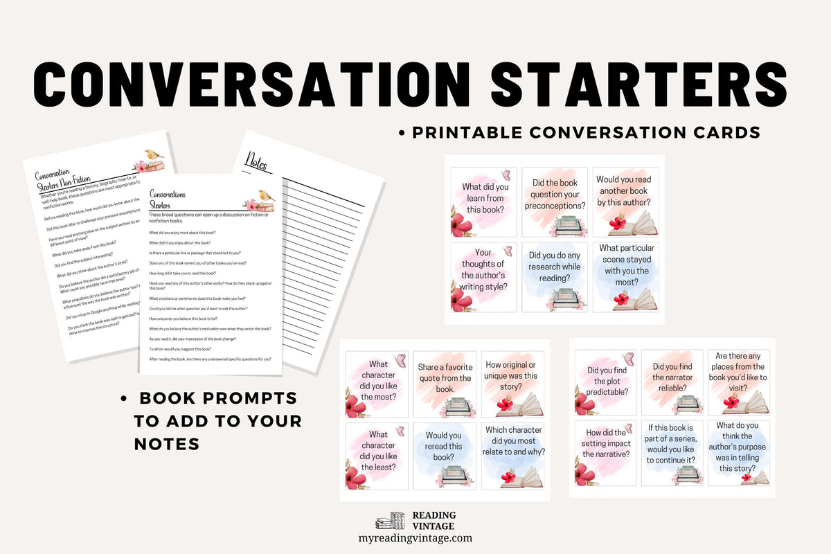Book Club Printable Planner System (A5 PDF Download) | Vintage-Inspired Reading Organizer