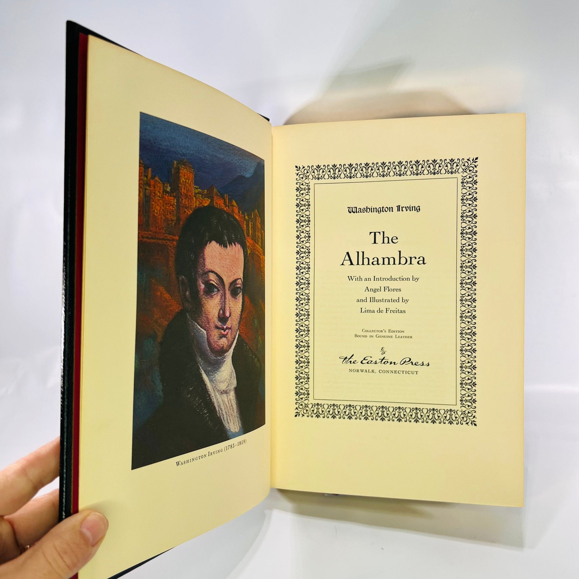 The Alhambra by Washington Irving 1978 Vintage Classic Easton Press Collectable Leather Bound Historical Book Gold Gilt Pages