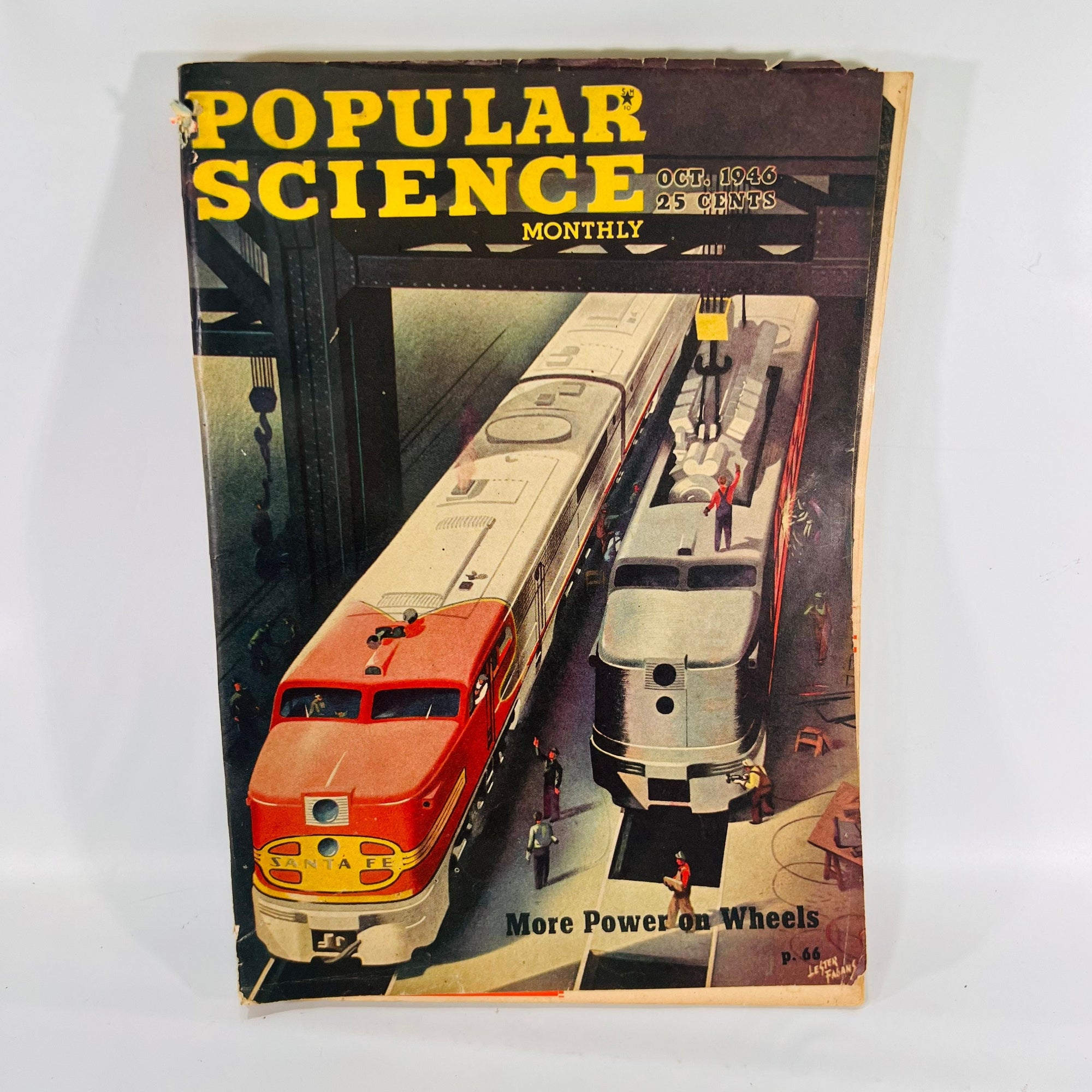 Popular Science Monthly Oct 1946 Volume 149 Num 4 Cover Art Lester Fagans Aviation Auto Invention Shop Craft Vintage Articles Advertising