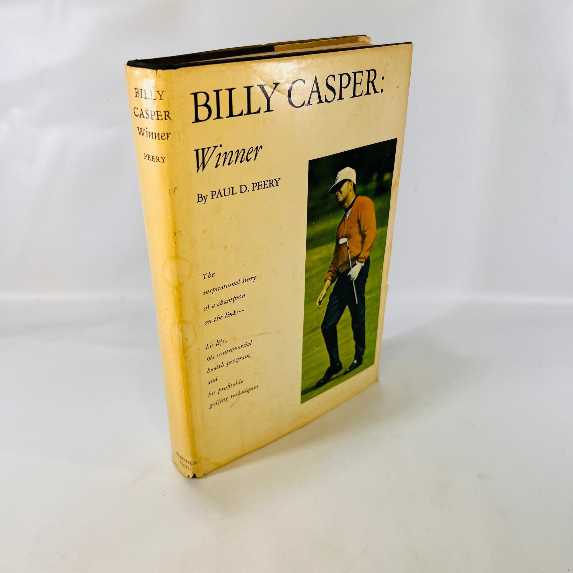 Billy Casper Winner by Paul D. Peery 1970 Prentice-Hall Inc Vintage Book telling the Story of A PGA Tournament Golfer