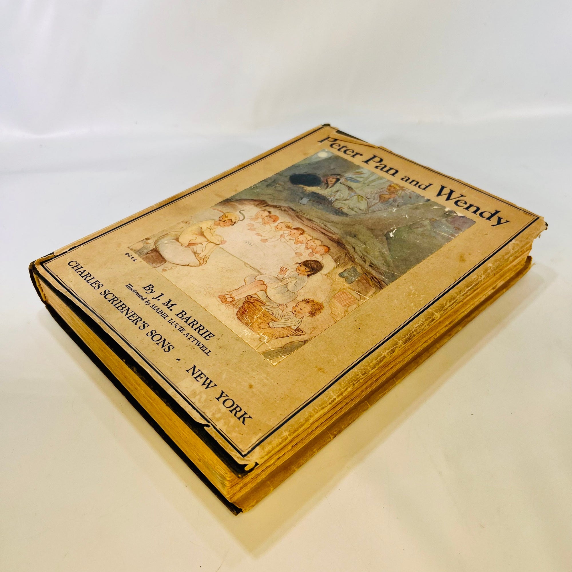 Peter Pan and Wendy by J.M. Barrie illustrated by Mabel Lucie Attwell 1911 Charles  Scribner's Sons Vintage Children's Fairy Tale