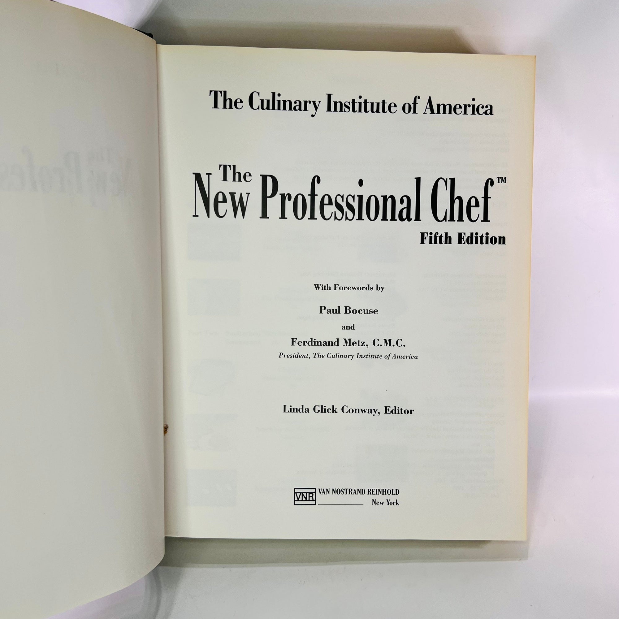The Culinary Institute of America The New Professional Chef Fifth Edition 1991 Vintage Recipes Encyclopedic Cookbook Used by Professionals