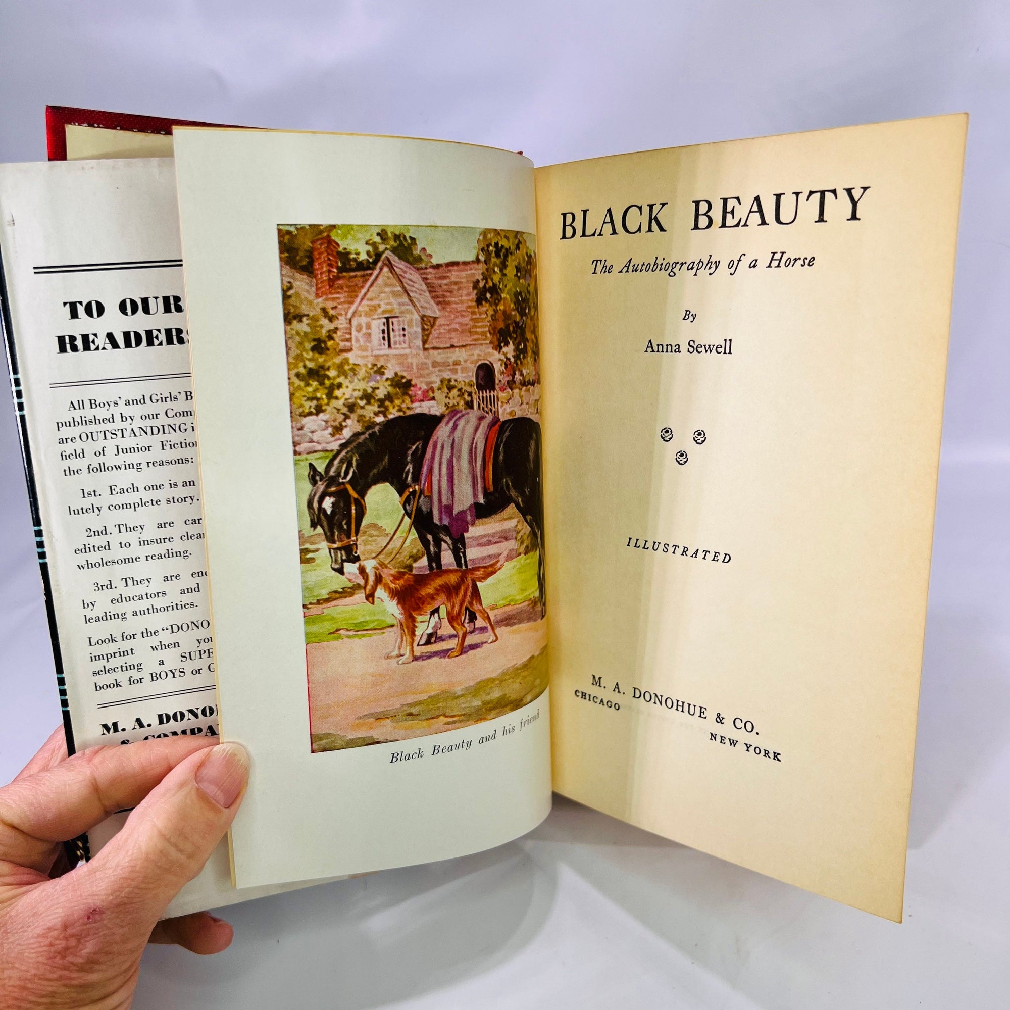 Black Beauty the Autobiography of a Horse by Anna Sewell M. A Donohue & Co