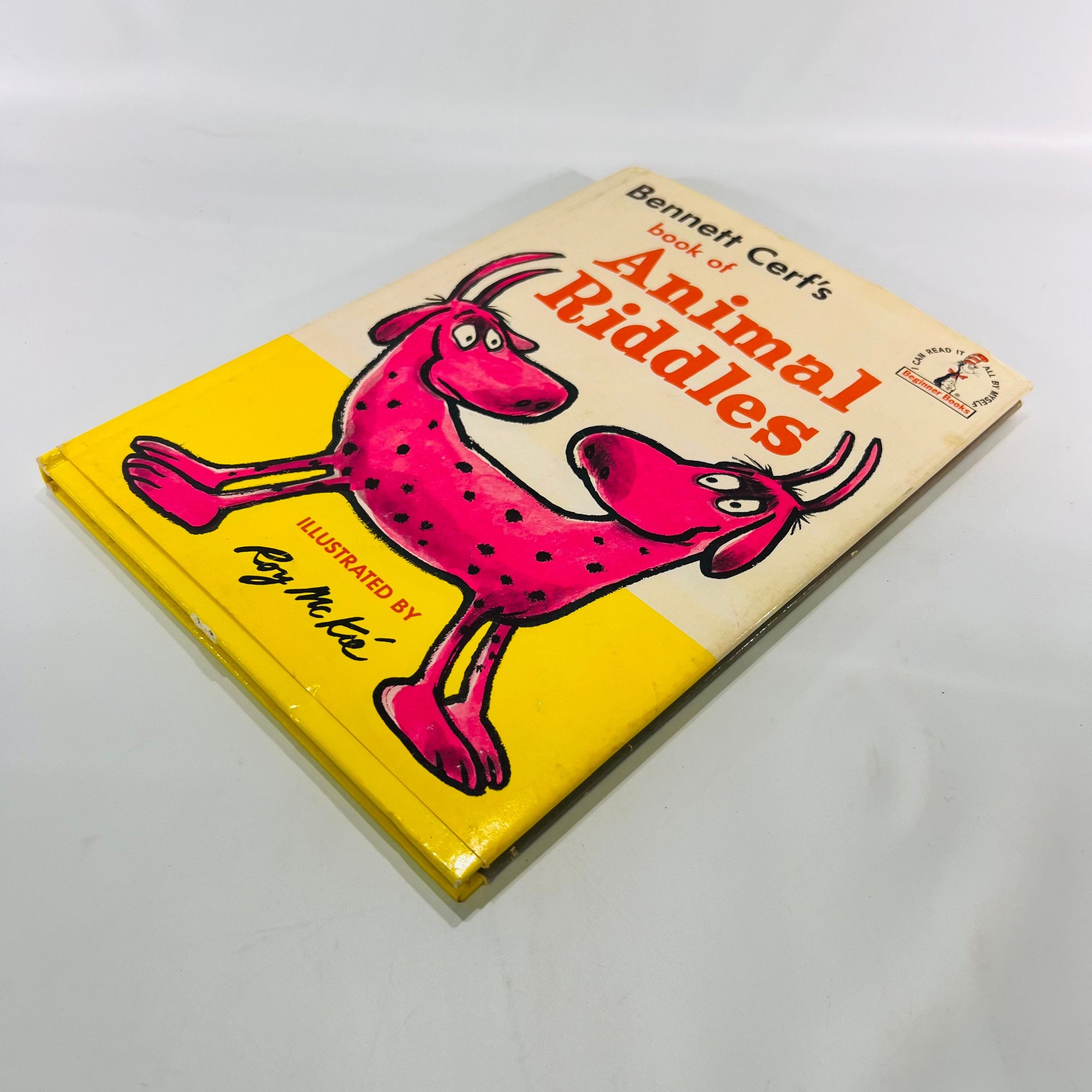 Bennett Cerf's book of Animal Riddles illustrated by Roy McKie 1964 I Can Read It Beginner Books Vintage Colorful Joke Book