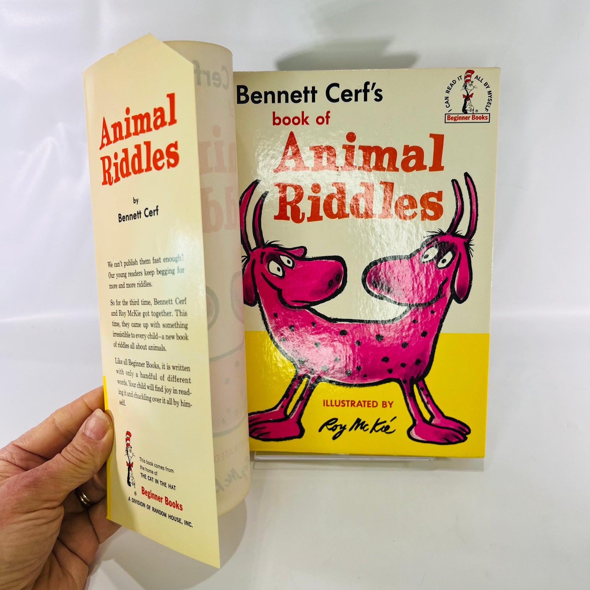 Bennett Cerf's book of Animal Riddles illustrated by Roy McKie 1964 I Can Read It Beginner Books Vintage Colorful Joke Book