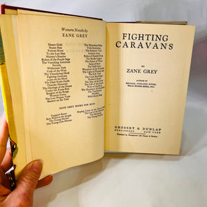 Fighting Caravans by Zane Grey 1929 Grosset & Dunlap Vintage Western Book