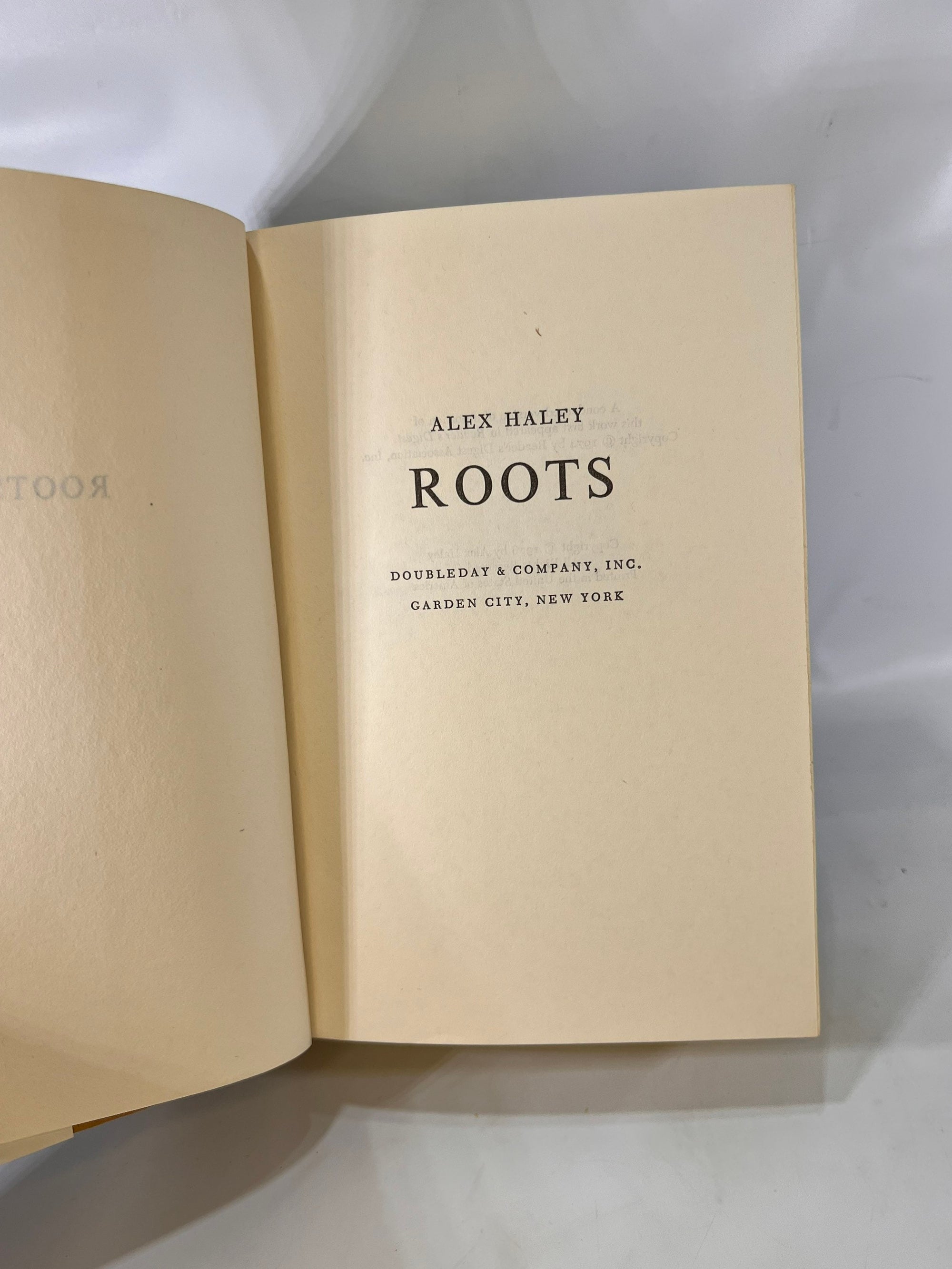 Roots the Saga of an American Family by Alex Haley 1976 Double Day & Company Vintage Book