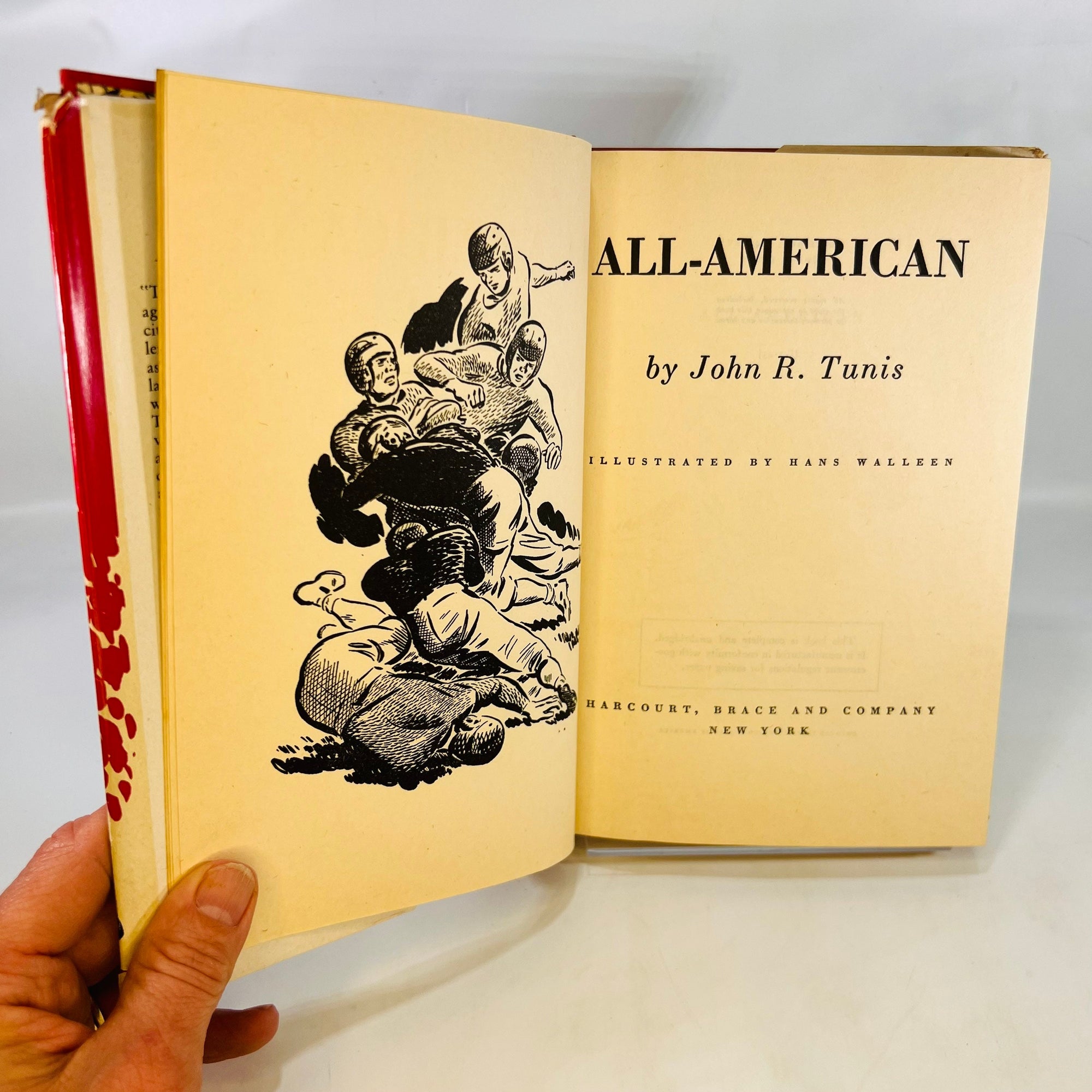 All American by John R. Tunis 1942 Harcourt Brace and Company