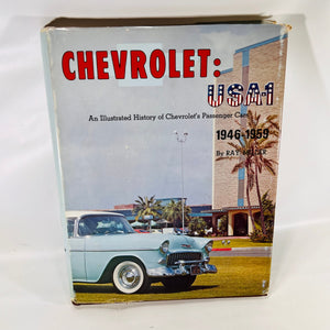 Chevrolet: USA-1 Illustrated History of Chevrolet Passenger Cars 1946-59 by Ray Miller 1977 Evergreen Press Vintage Classic Chevy Car Book