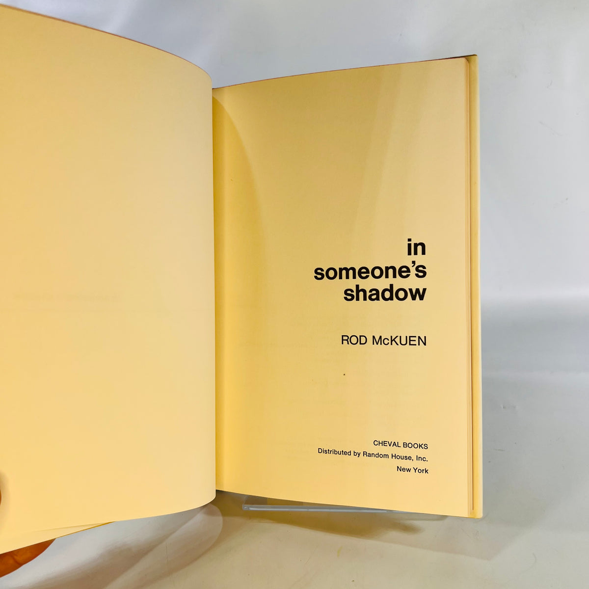 In Someones Shadow by Rod McKuen 1969 Cheval Books Vintage Poetry Books