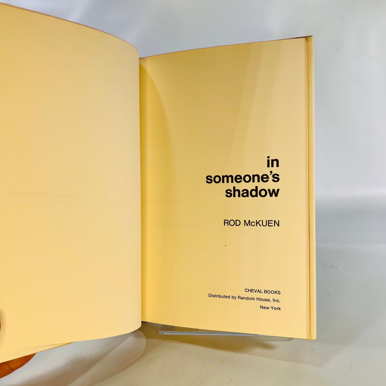 In Someones Shadow by Rod McKuen 1969 Cheval Books Vintage Poetry Books