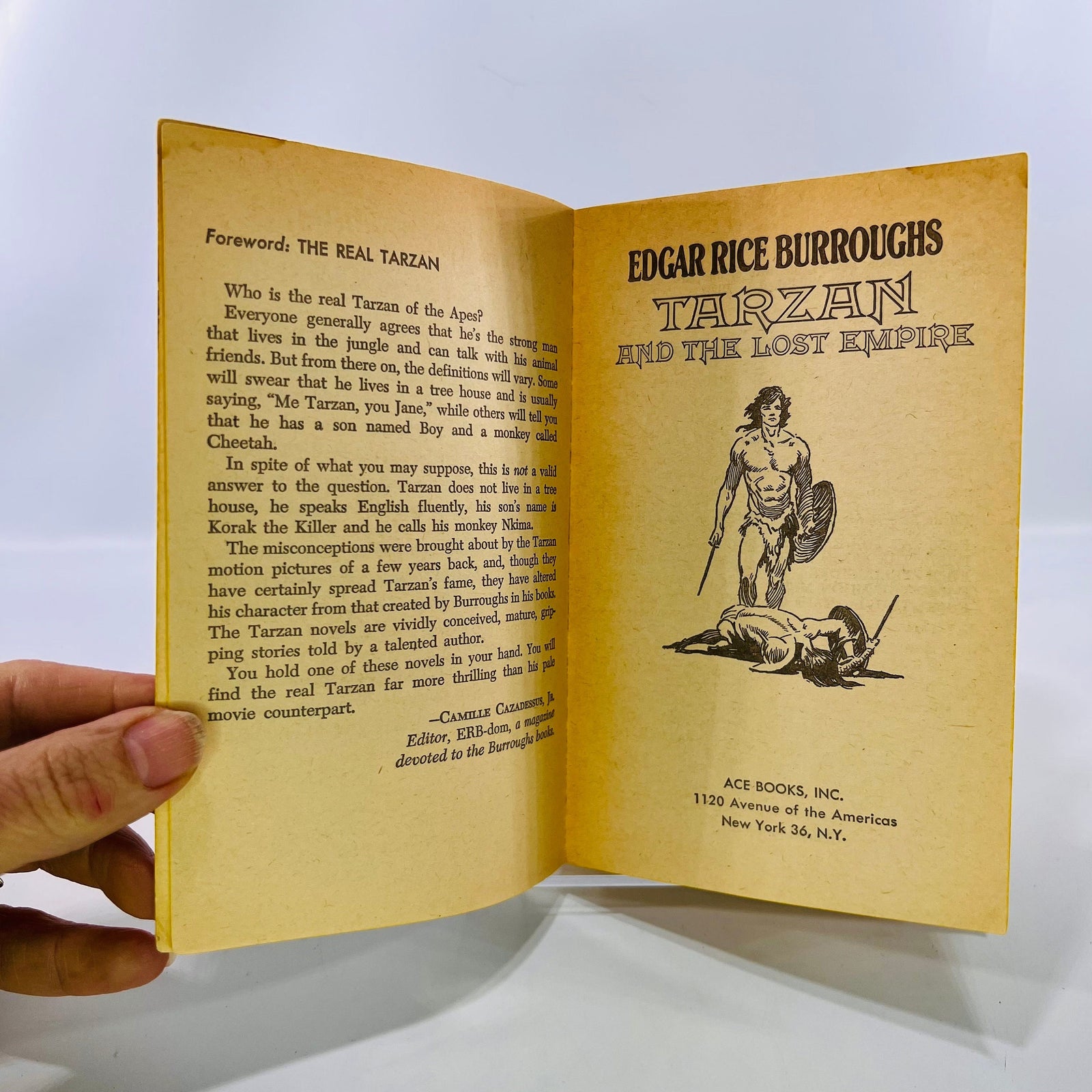 Tarzan and the Lost Empire by Edgar Rice Burroughs Book 12 Ace Books F-169